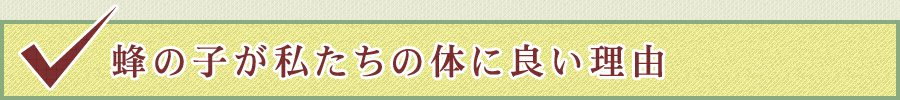 蜂の子が私たちの体に良い理由